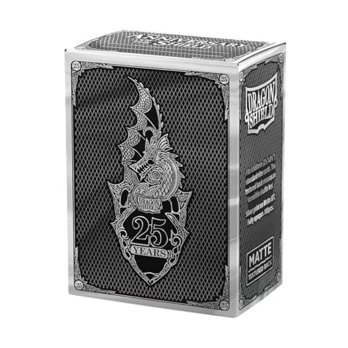 ドラゴンシールド 25周年限定カラー Blue Silver 4個セット ドラゴンシールドデュアルマット(ブルーシルバー) 100枚 (66×91
